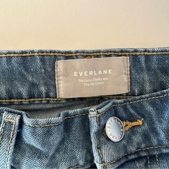 Everlane Women’s The Curvy Cheeky Jean Cropped High Waisted Light Wash Size 28 - Picture 4 of 11